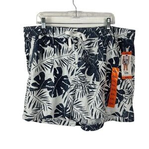 Nautica Women's Plus XXL Shorts Linen Blend Side Pockets Elastic Drawstring NWT